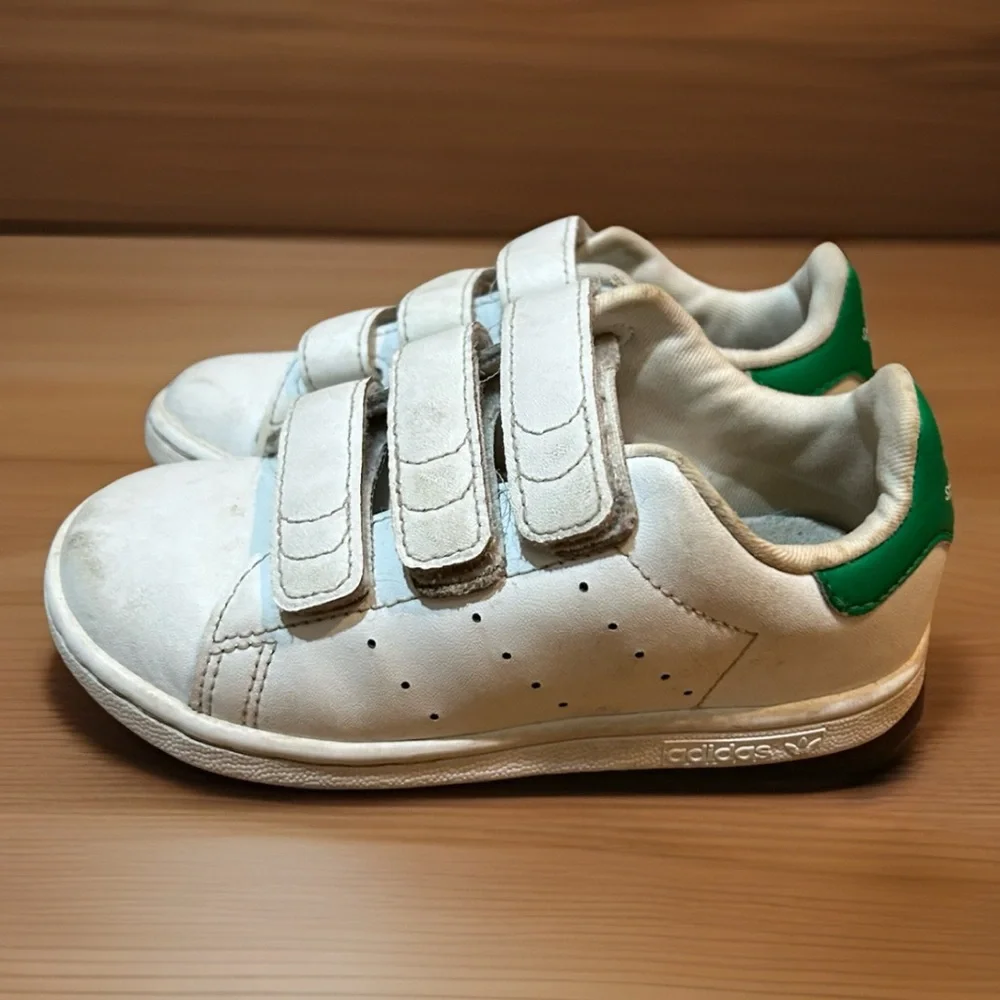 Adidas Stan Smith Shoes Green And White Size 10K Toddler Used Condition
